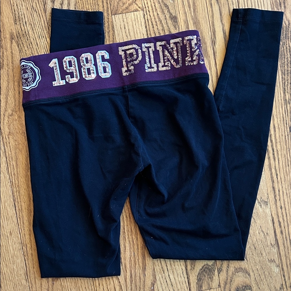 VS Pink 1986 Bling Yoga Leggings